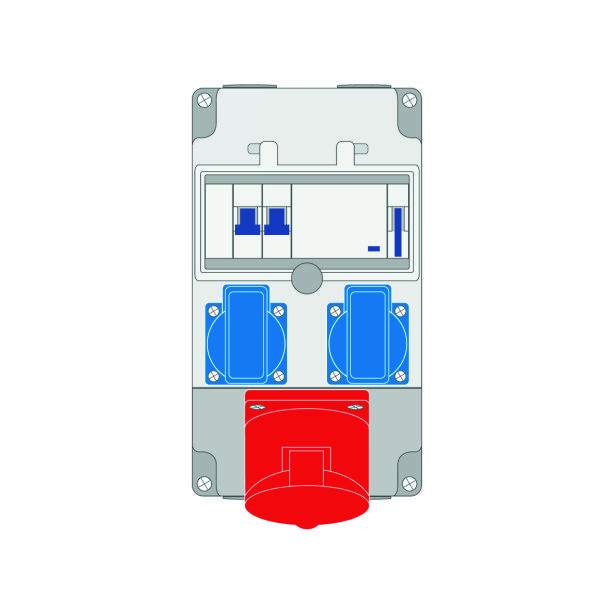 Силовая комбинация 138x245x131mm, готовая к подключению, IP44, Z 52.37