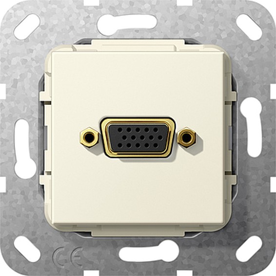 Розетка VGA Gira SYSTEM 55, бежевый, 565201, G565201