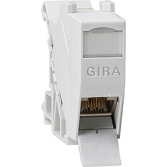 Розетка компьютерная RJ45 Cat.6 Gira, белый, 574800, G574800