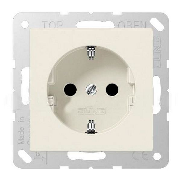 Розетка JUNG CD 500, скрытый монтаж, с заземлением, бежевый, CD120