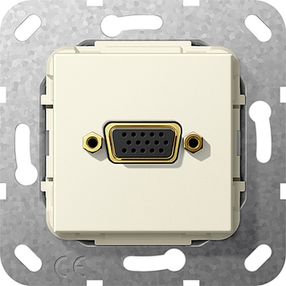 Розетка VGA Gira SYSTEM 55, бежевый, 565301, G565301