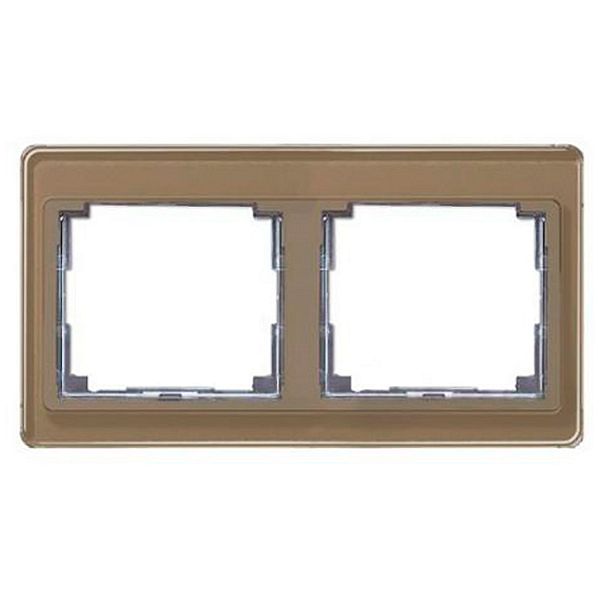 Рамка 2 поста JUNG SL 500, горизонтальная, бронзовый, SL5820GB
