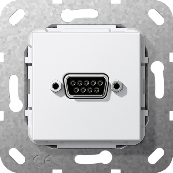 Розетка D-sub Gira SYSTEM 55, белый глянцевый, 564203, G564203