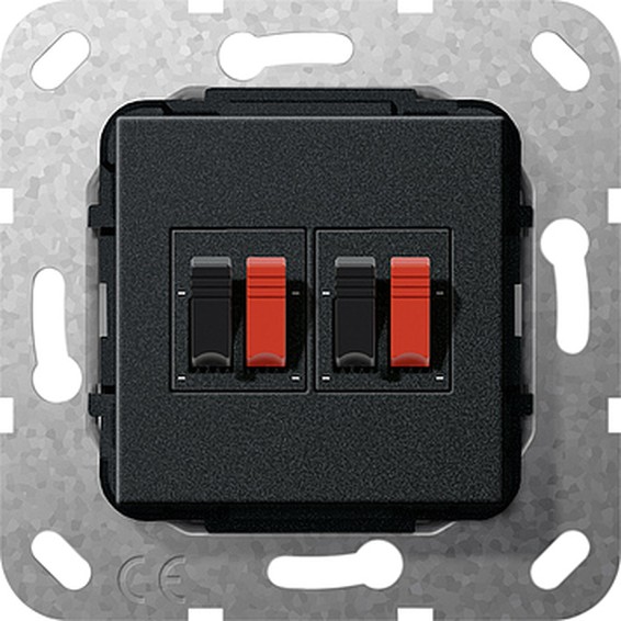Аудио-розетка Gira SYSTEM 55, черный, 569310, G569310