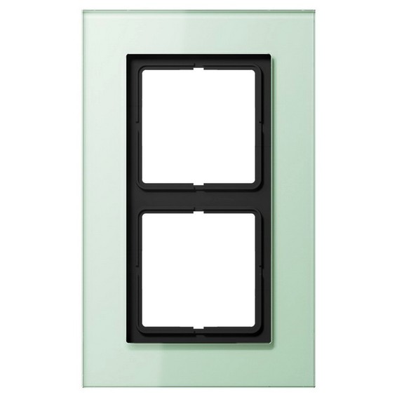 Рамка 2 поста JUNG LS PLUS, светло-зеленый, LSP982GLAS