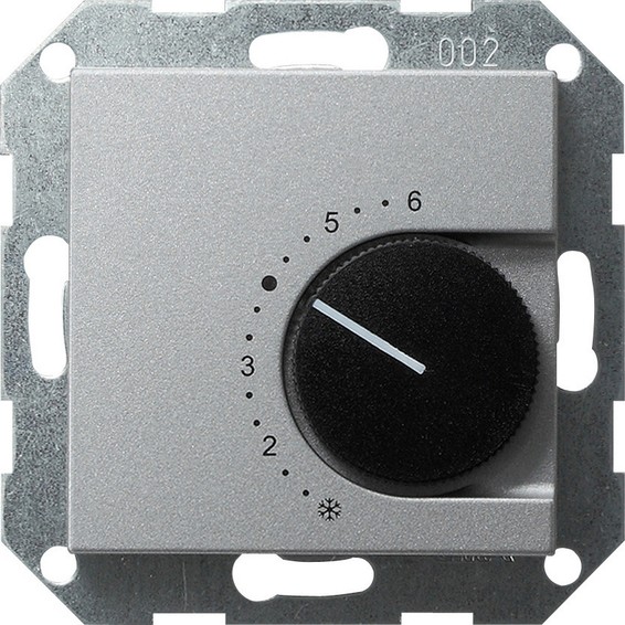 Термостат комнатный Gira SYSTEM 55, алюминий, 039726, G039726