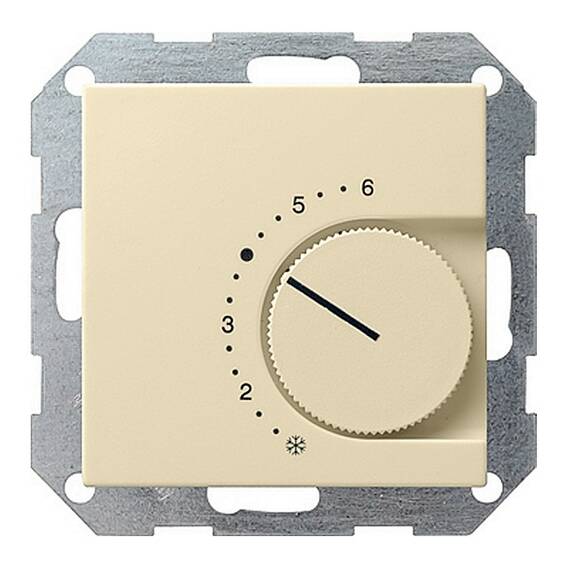 Термостат комнатный Gira SYSTEM 55, кремовый глянцевый, 039001, G039001