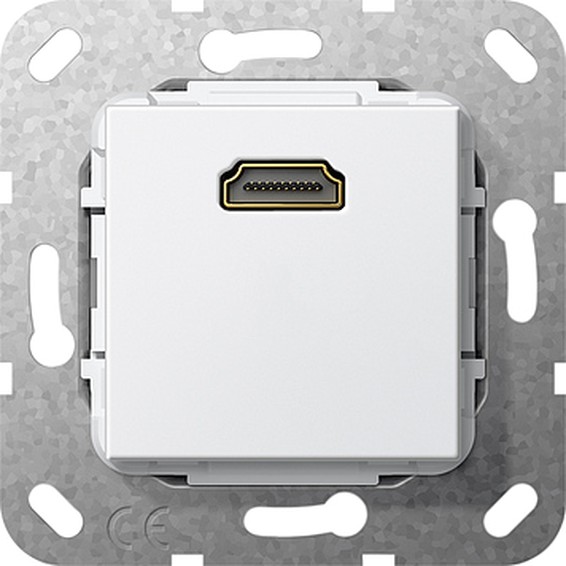 Розетка HDMI Gira SYSTEM 55, белый, 566903, G566903
