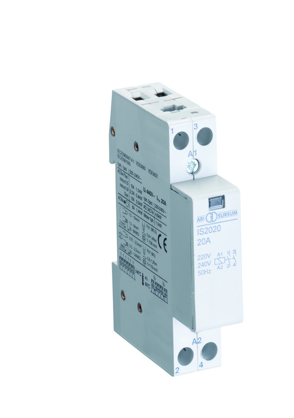 Модульный контактор 2 полюса 20А 230V 1Н.О.+1Н.З, IS2011