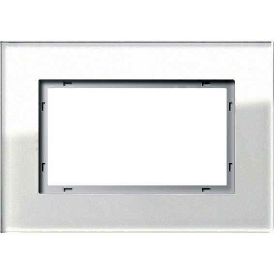 Рамка 1,5 поста без перегородки Gira ESPRIT, белое стекло, 100112, G100112