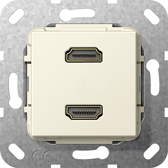 Розетка HDMI Gira SYSTEM 55, бежевый, 567201, G567201