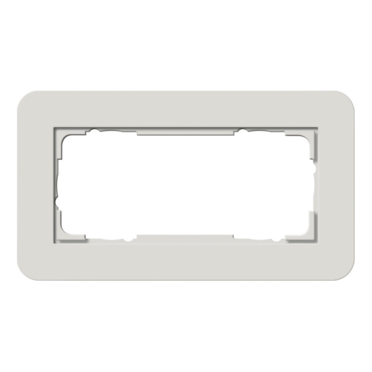 Рамка 2 поста Gira E3, светло-серый, 1002411, G1002411