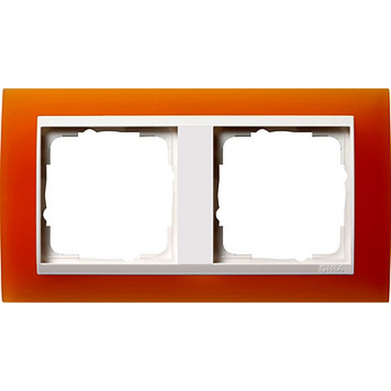 Рамка 2 поста Gira EVENT, полупрозрачный оранжевый матовый, 0212397, G0212397