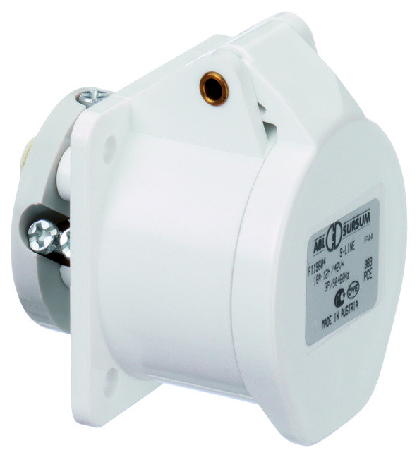 Фланцевая розетка прямая 3P 32A 42V, IP44, F12S604