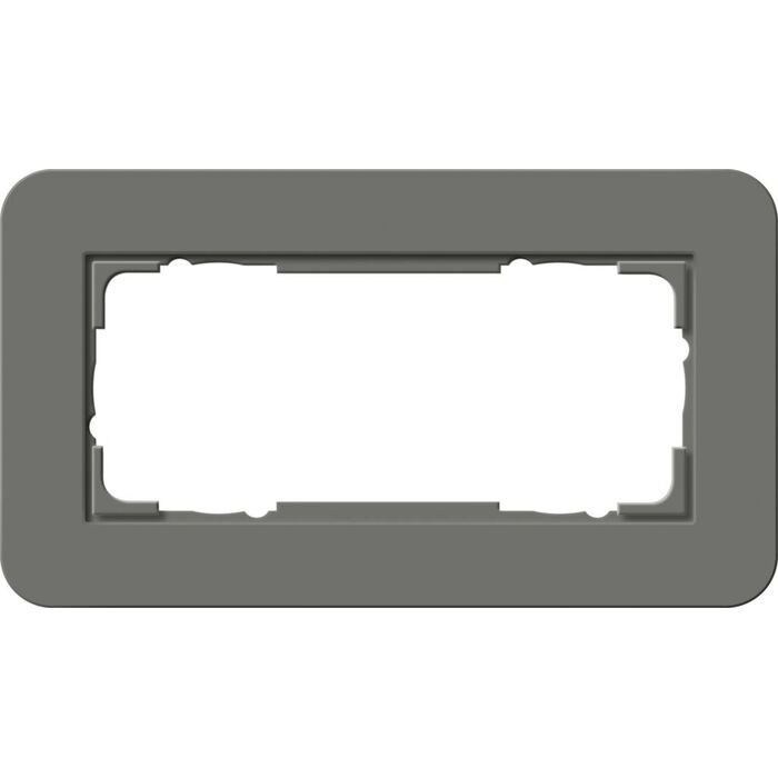Рамка 2 поста Gira E3, темно-серый, 1002413, G1002413