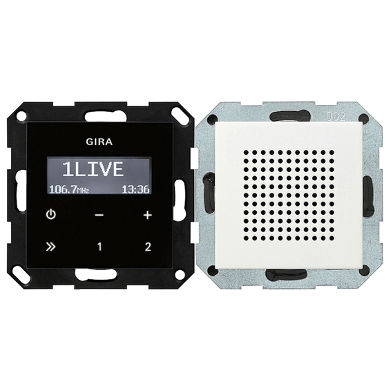 Цифровое FM-радио Gira SYSTEM 55, белый матовый, 228027, G228027