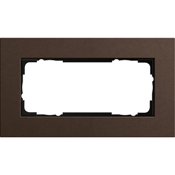 Рамка 2 поста Gira ESPRIT, коричневый, 1002223, G1002223