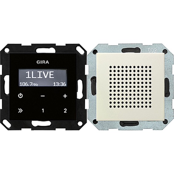 Цифровое FM-радио Gira SYSTEM 55, кремовый глянцевый, 228001, G228001