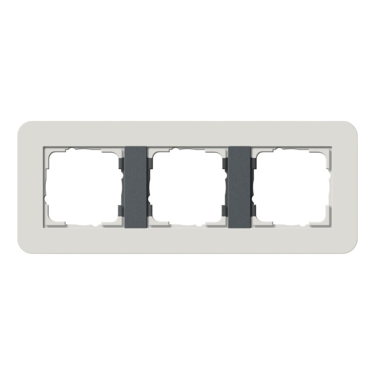 Рамка 3 поста Gira E3, светло-серый, 0213421, G0213421