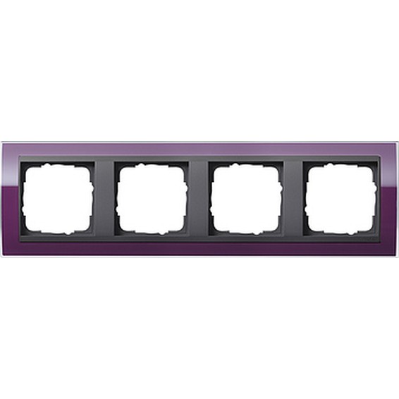 Рамка 4 поста Gira EVENT CLEAR, темно-фиолетовый глянцевый, 0214758, G0214758