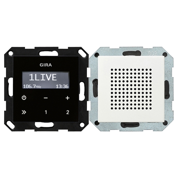 Цифровое FM-радио Gira SYSTEM 55, белый глянцевый, 228003, G228003