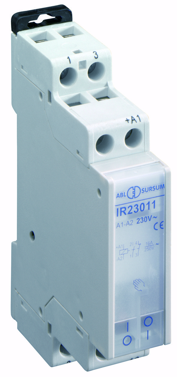 Реле установочное, 2 полюса, 16А 230V, 1 Н.З+Н.О., IR23011