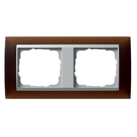 Рамка 2 поста Gira EVENT, темно-коричневый матовый, 021259, G021259